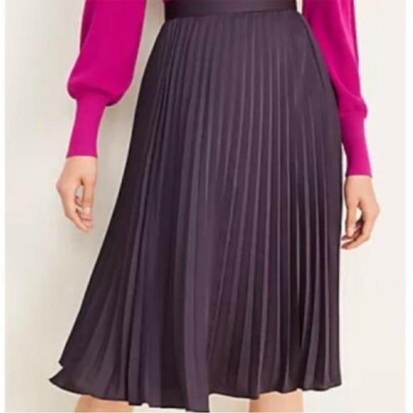 Ann Taylor Dresses & Skirts - Ann Taylor Deep Purple Midi Skirt